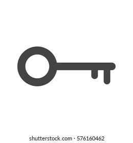 Key Icon vector illustration in flat style isolated on white background. Unlock symbol for web site design, logo, app, ui.