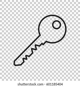 Key Icon vector illustration in flat style isolated on isolated background. Unlock line symbol for web site design, logo, app, ui.