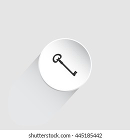 Key Icon Vector Illustration.  Key Icon Graphic. Key Icon picture. Icons Of Key Sign. Vintage Key icon in the flat style. 
.