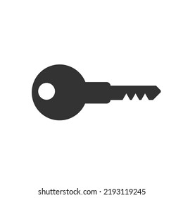 Key icon. Vector illustration isolated on white background.