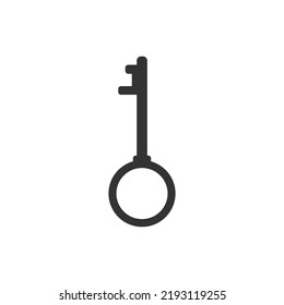 Key icon. Vector illustration isolated on white background.