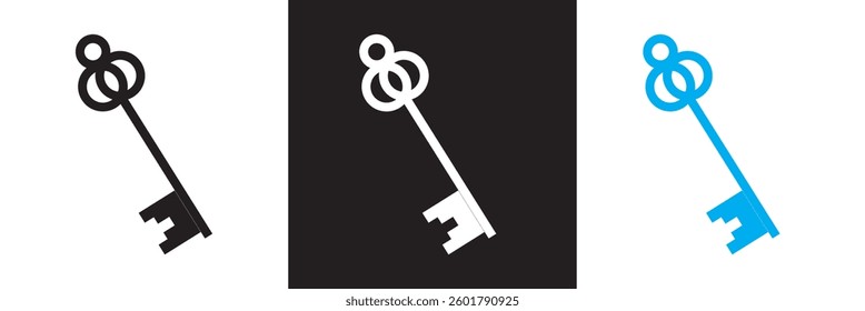 
Key icon.  Vector illustration. isolated on white and black background. EPS 10