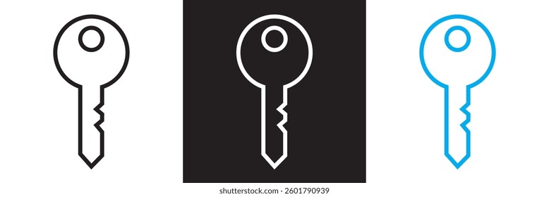 
Key icon.  Vector illustration. isolated on white and black background. EPS 10