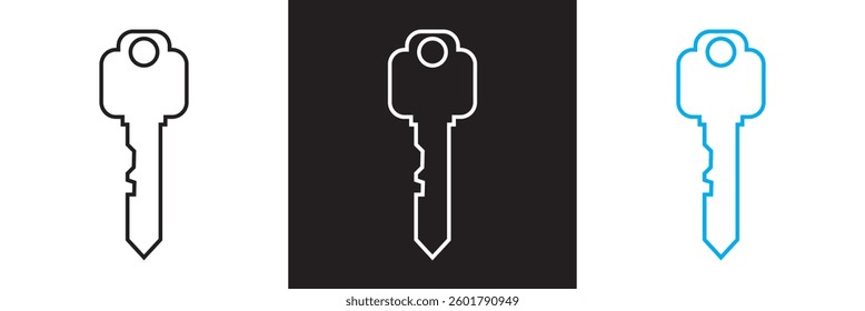 
Key icon.  Vector illustration. isolated on white and black background. EPS 10