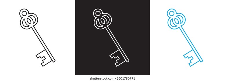 
Key icon.  Vector illustration. isolated on white and black background. EPS 10