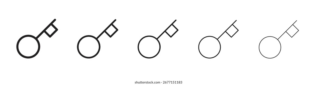 Ilustración vectorial de icono clave aislada