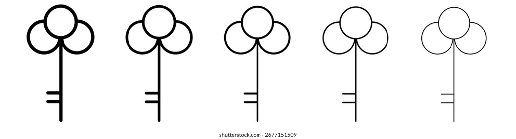 Ilustración vectorial de icono clave aislada