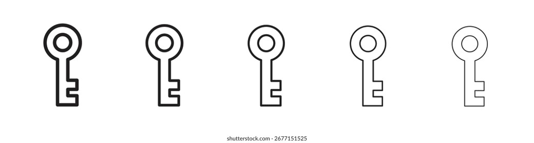 Ilustración vectorial de icono clave aislada