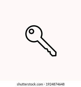 Key icon vector illustration logo template for many purpose. Isolated on white background.