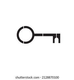 Key icon vector illustration logo template for many purpose. Isolated on white background. Eps 10 Vector