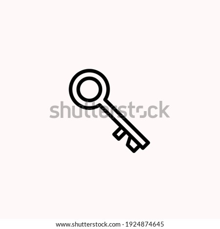 Key icon vector illustration logo template for many purpose. Isolated on white background.