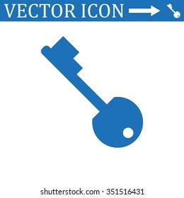key icon, vector illustration. Modern design. Flat design style