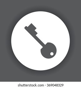 key icon, vector illustration. Modern design. Flat design style