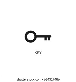 Key icon vector illustration on white background.
