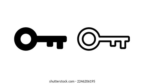 Key icon vector illustration. Key sign and symbol.