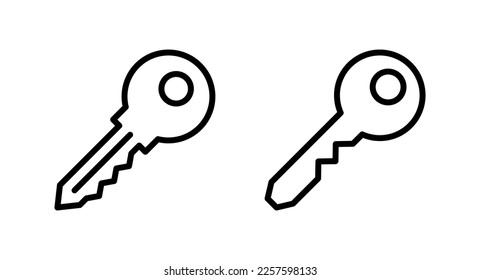 Schlüsselsymbol, Vektorgrafik. Schlüsselzeichen und Symbol.