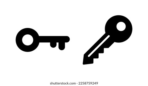 Ilustración vectorial de icono clave. Signo y símbolo de clave.