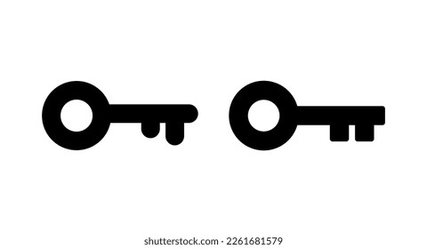 Ilustración vectorial de icono clave. Signo y símbolo de clave.