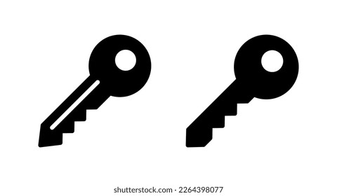 Ilustración vectorial de icono clave. Signo y símbolo de clave.