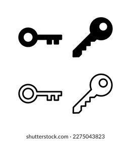 Key icon vector illustration. Key sign and symbol.