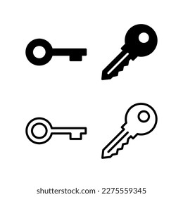 Key icon vector illustration. Key sign and symbol.