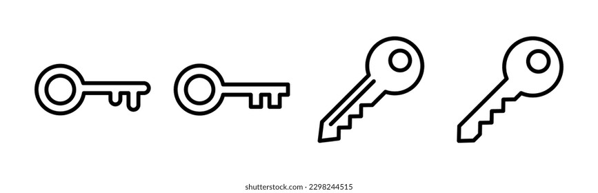 Key icon vector illustration. Key sign and symbol.