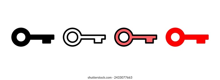 Key icon vector illustration. Key sign and symbol.