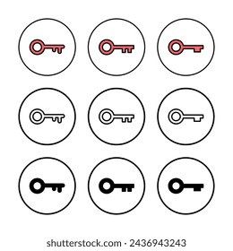 Key icon vector illustration. Key sign and symbol.