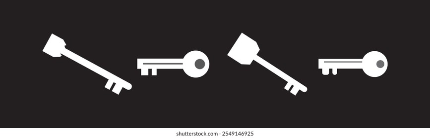 Ilustração do vetor do ícone de chave. Sinal e símbolo da tecla.