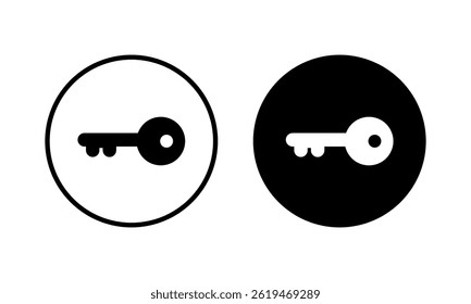 Ilustración vectorial de icono de clave. Signo clave y símbolo.