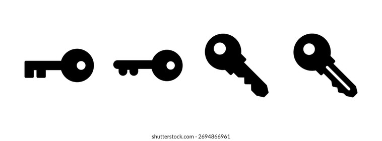 Ilustração do vetor do ícone de chave. Sinal e símbolo da tecla.