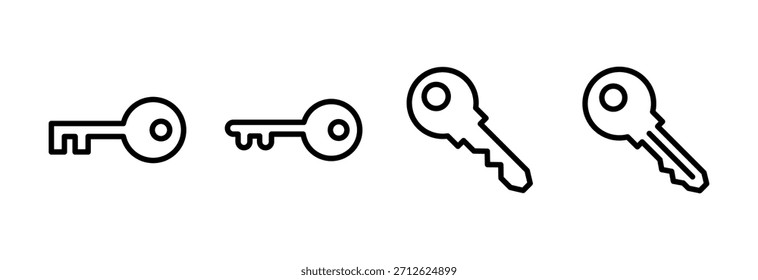 Key icon vector illustration. Key sign and symbol.