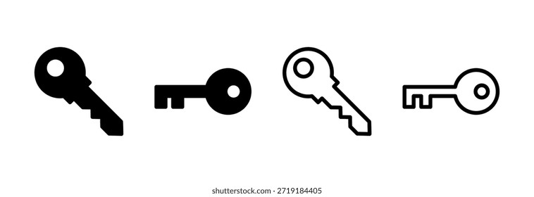 Vektorgrafik mit Schlüsselsymbol. Schlüsselzeichen und -symbol.