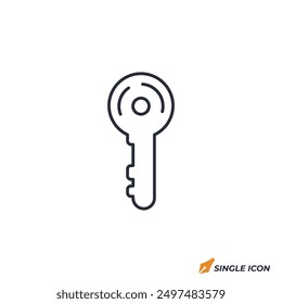 Key icon vector illustration. Key symbol isolated on white background