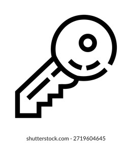 Key icon vector illustration symbolizing concepts of security, privacy, access, authentication, solution, and unlocking digital or physical systems and data