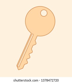 key icon, vector image