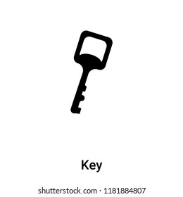 Key icon vector isolated on white background, logo concept of Key sign on transparent background, filled black symbol