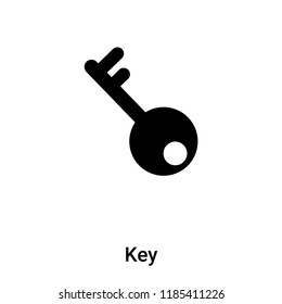 Key icon vector isolated on white background, logo concept of Key sign on transparent background, filled black symbol