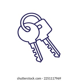 key icon vector isolated on background