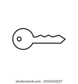 key icon vector isolated on white background.