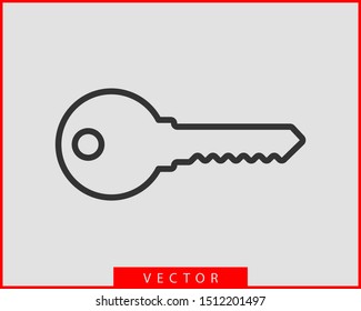 Key icon vector. Keys symbol flat design. Template for sale real estate and renting apartment or house.