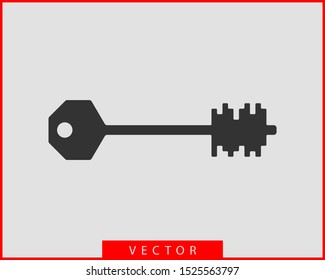 Key icon vector. Keys symbol flat design. Template for sale real estate and renting apartment or house.