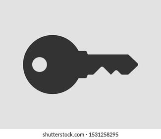 Key icon vector. Keys symbol flat design. Template for sale real estate and renting apartment or house.
