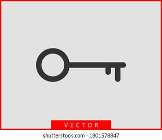 Key icon vector. Keys symbol flat design. Template for sale real estate and renting apartment or house.