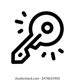 key icon. vector line icon for your website, mobile, presentation, and logo design.