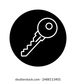 Key icon vector. Lock iluustartion sign. Closed symbol or logo.