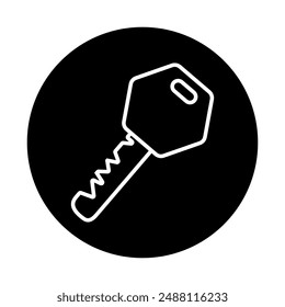 Key icon vector. Lock iluustartion sign. Closed symbol or logo.