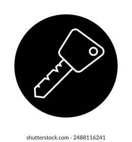 Key icon vector. Lock iluustartion sign. Closed symbol or logo.
