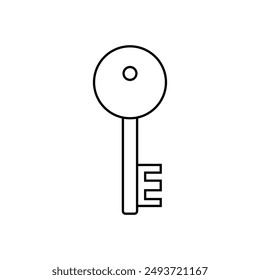 Vektorgrafik des Schlüsselsymbols. Abbildungszeichen sperren. Geschlossenes Symbol oder Logo.