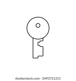Vector de icono de llave. Señal de la ilustración Lock. Símbolo o logotipo cerrado.